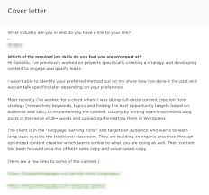A cover letter can also help you make a generic resume appear more tailored for t. Proposal Upwork Example