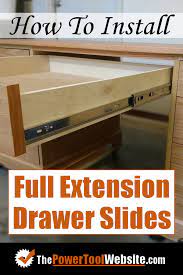 Install Full Extension Drawer Slides Drawer Slides Diy Installing Drawer Slides Drawer Slides