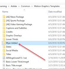 Adobe introduced motion graphics template with an aim to help video editors eliminate the use of after effects for creating motion graphics. Solved Motion Graphics Folder Location Adobe Support Community 9940725