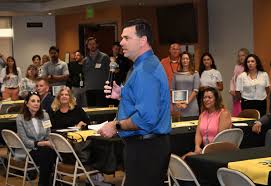 Principals for a Day share their experiences during luncheon at District  Office