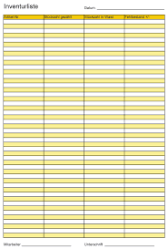 Kostenlose vorlagen für microsofts tabellenkalkulation. Inventurliste Inventarliste Excel Vorlage Heimarbeit Ausdrucken