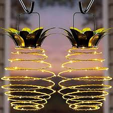 Garden Solar Lights Pineapple Hanging Fairy Light Patio Path Home Decor Lighting Unbranded Multipurpose Manualidades Navidenas Manualidades Arte De Botones