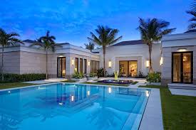 New Contemporary 2 Story Custom Home With 3 Car Garage Home Includes Library Office 4 Bedroom 4 Palm Beach Island Pool House Designs House Outside Design