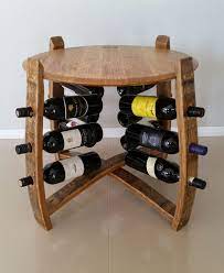 Perfect for entertaining, this wine rack transforms any space into a home bar. Deconstructed Side Table Wine Rack