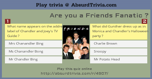 As the unofficial home of halloween we've got quizzes, videos, crafts, costumes and jokes. Trivia Quiz Are You A Friends Fanatic