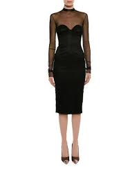Tom Ford Leather Trim Cocktail Dress With Tulle Overlay Tom Ford Leather Dresses Cocktail Dress