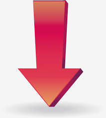 Red Stereoscopic Down Arrow Creative Red Clipart Colored Small Arrow Color Png And Vector With Transparent Background For Free Download Patron Abstracto Disenos Creativos Flechas