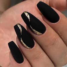 Acrylic Black And Blue Nail Designs Pin By Kathy Now On Love Black Nail Designs Manicure Nail Designs Acrylic Nail Designs