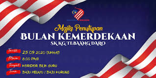 Teks ucapan majlis penutupan bulan patriotisme. Majlis Penutupan Bulan Sekolah Kebangsaan Tebaang Daro Facebook