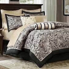 Black Gold Silver Paisley 12 Pc Comforter Sheet Set Full Queen Cal King Bed Bag Ebay Comforter Sets Bedding Sets King Bedding Sets
