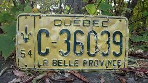 La Belle Province 1964 Quebec Plate Quebec Old Quebec Quebec City