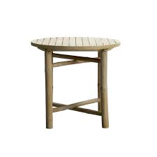 Bamboo end table, mcm bent wood legs, 2 tier side table. Couleur Locale Bamboo Round Side Table Couleur Locale