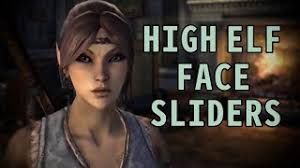 High Elf face sliders ESO