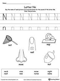 Words Starting With Letter N Preschool Letters Letter N Worksheet Letter N Activities