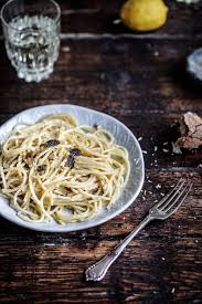 Spaghetti With Black Truffle Parmigiano And Lemon The Macadames Black Truffle Truffle Pasta Truffle Spaghetti