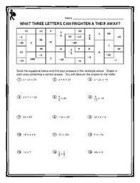 Write, read, and evaluate expressions in which letters stand for numbers. Solving One Step Equations Riddle And Coloring Worksheet One Step Equations Algebra Equations Worksheets Math Words