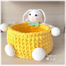 Amigurumili Penye Sepet Cestas Para Criancas Cesta Para Namorado Amigurumi De Animais De Croche