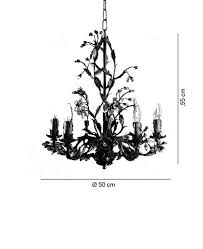 5650 5 Pendelleuchte Verde Etrusco Kristallblumen Und Rispen
