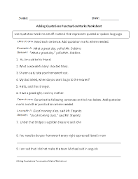 Englishlinx Com Punctuation Worksheets Quotation Marks Punctuation Worksheets Quotations