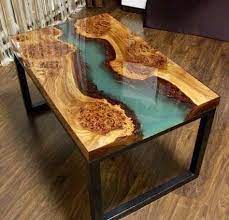 Steel and knotty alder trussell style table base. Pin By Marc Juliano On Kitchen Ideas Woodworking Coffee Table Wood Resin Table Coffee Table Wood