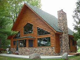 Hand hewn authentic log siding. Log Cabin Exterior Wood Siding Exterior House Exterior