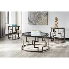 377.89 kb, 1024 x 912. Ashley Furniture Frostine 3 Piece Coffee Table Set In Dark Bronze Walmart Canada