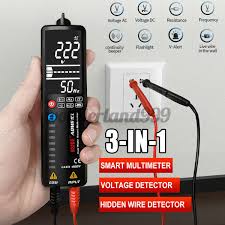 I doubt the accuracy range is as high as the pro models, but if you're not needing super specific measurements then this will serve it's purpose. 3 In 1 Digital Multimeter Smart Tester Bside S1 Dc Ac Voltmeter Ebtn Lcd Voltage Indicator Detector Screwdriver Hidden Wire Test Shopee Indonesia