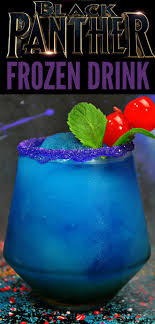 Black And Blue Drink Recipe Black Panther Frozen Drink Recipe Frozen Drinks Frozen Drink Recipes Food Drink