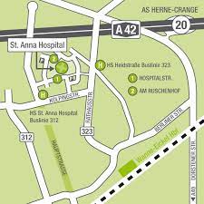 Als kortste spoorwegverbinding tussen het ruhrgebied en regio hamburg is het een van de belangrijkste spoorlijnen van duitsland. St Anna Hospital Anfahrt