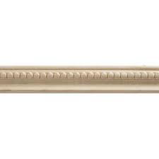 1 1 4 In X 8 Ft White Hard Unfinished Beaded Chair Rail Moulding Actual 1 25 In X 8 Ft Lowes Com Chair Rail Moulding Chair Rail Moldings And Trim
