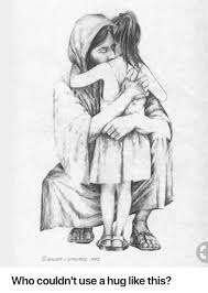 Who Couldn T Use A Hug Like This Romans 5 5 In The World We Will Always Be Disappointed So When We Are Feeling Empty Jesus Drawings Jesus Sketch Jesus Art