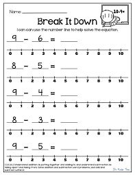 Number Line Fun Addition Subtraction First Grade Math Worksheets Math Subtraction Kindergarten Math Ten Frames