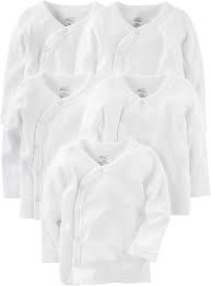 Amazon Com Simple Joys By Carter S Baby 5 Pack Side Snap Long Sleeve Shirt Clothing Shoes Jewelry