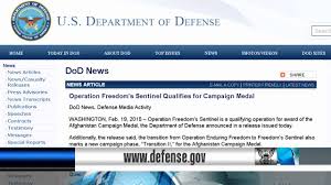 Check spelling or type a new query. Dod Announces Operation Freedom S Sentinel Qualifies For The Afghanistan Campaign Medal Hl 23 Youtube