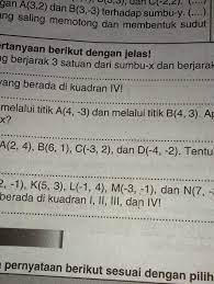 Bahasa pemrograman c biasaya dipelajari pada jurusan teknik informatika. 1 Sebutkan Titik Titik Yang Berjarak 3 Satuan Dari Sumbu X Dan Berjarak 5 Dari Sumbu Y 2 Brainly Co Id