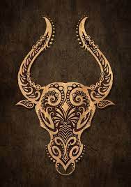 Vintage Rustic Taurus Zodiac Sign T Shirt By Jeff Bartels Black Large Mens Fitted Tee Taurus Tattoos Bull Tattoos Taurus Bull Tattoos