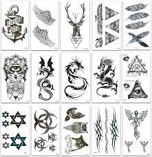 Chileeany Lot de 15 Tatouages Temporaire Tattoos Étanche 105x60 mm,Tatouage  temporaire pour homme femme adulte,motifs variés : Amazon.fr: Beauté et  Parfum