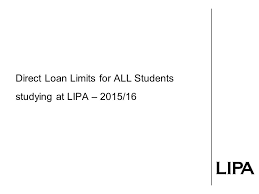 Direct Loan Limits For All Students Studying At Lipa 2015
