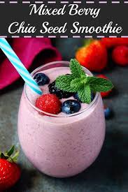 Mixed Berry Smoothie Mixed Berry Chia Seed Smoothie Berrysmoothie Berrybananasmoothie Chias Berry Smoothie Recipe Chia Seed Smoothie Mixed Berry Smoothie