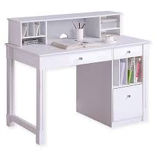 The sleek design and white color bring modern appeal to your office, and the compact size ensures an easy fit in rooms with minimal space. Forest Gate Sophia Modern Home Office Computer Desk With Hutch In White Bed Bath Beyond