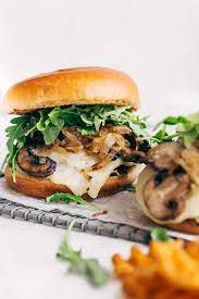 This is the classic mushroom and onion burger, with a little something extra. Rockin Sweet Onion Mushroom Swiss Burgers Recipe Little Spice Jar