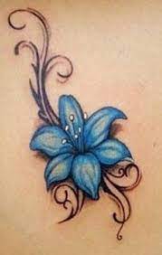 Flower tattoo meanings, designs and ideas with great images for 2021. Blue Tattoos Tattoos Design Ideas Pictures Gallery Blue Flower Tattoos Tattoos Lily Tattoo