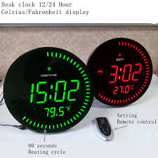 At about 15 inches across it is plenty large enough to be viewed from afar. 3d Creative Circular Large Led Digital Wall Clock Modern Design Home Decor Decoration Big Decorative Round Desk Watch Red Green Designer Wall Clock Wall Clockwall Clock Design Aliexpress
