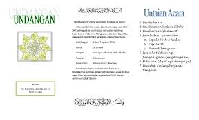 Ceramah agama/mau'idzah hasanah dilanjutkan pembacaan doa 6. Contoh Undangan Halal Bi Halal