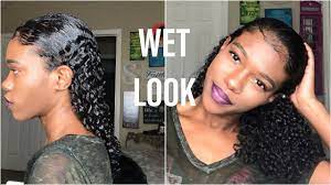 Hair appears much longer when wet. Wet Look Wash And Go Natural Hair Youtube