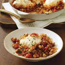 White Fish With Chickpea Ragu Chickpea Recipes Easy Ragu Recipe Fish Recipes