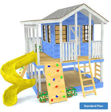 Strictly for kids play lofts come in a variety of configurations that are appropriate for toddlers, preschoolers and even older students. Randy S Ranch Playhouse Plan For Kids 2 Sizes Paul S Playhouses