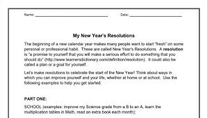 I have quite a large number of resolutions on my list, everything from reading 50 books. My New Year S Resolutions 3 6 Goal Setting Activity Holiday Printable Teachervision