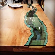 Furniture With Rivers Of Glass Running Through Them Furniture Maker Cool Furniture Unique Furniture