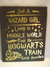 Just A Wizard Girl Harry Potter Wall Art College Room Decor Muggle Canvas Art Hogwarts Them Harry Potter Wall Art Harry Potter Wall Harry Potter Room Decor